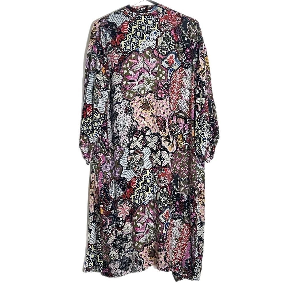 Loft Floral Print Boho Open Front Lightweight Duster Kimono - Picture 5 of 8